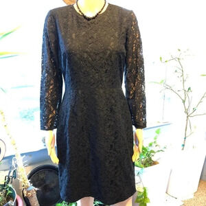 J.Crew women Black Lace Dress Size 4 Like New Conditions